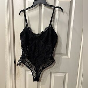 Missguided Black Lace Top